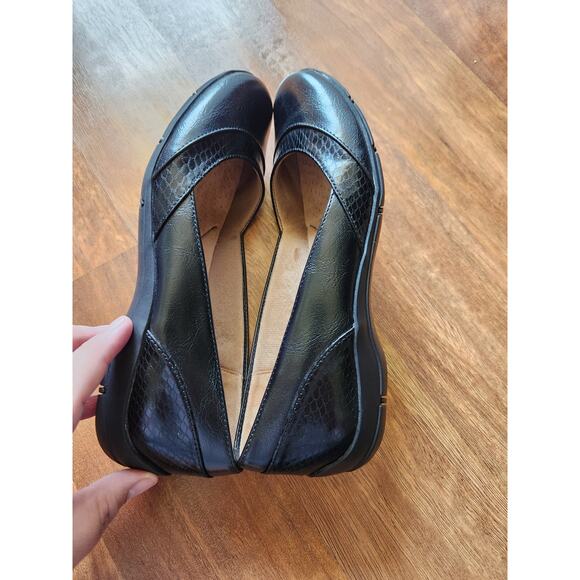 LifeStride Soft System Flats Womens 6M Black Comfort Work Shoes - Picture 3 of 7